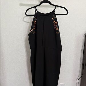 Haley Lyn Elegant Black Embroidered Dress